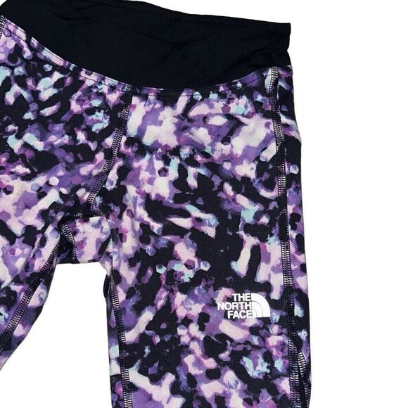 The North Face Girl’s Pulse Capri size small (7/8)  in purple + black - Picture 6 of 7